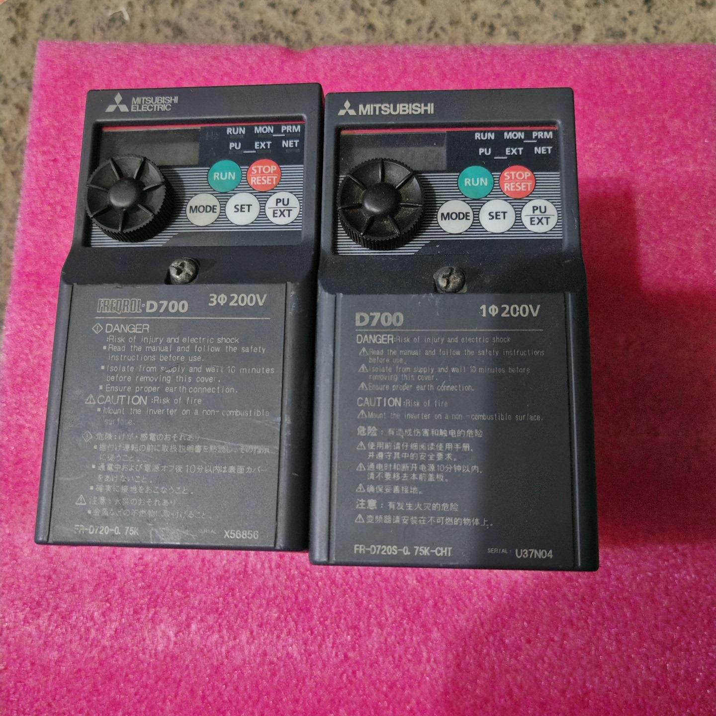 变频器FR-D720-0.75K-CHT成色漂亮 功能包