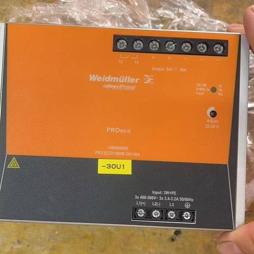 魏德米勒PRO ECO3 960W 24V 40A电源 输入