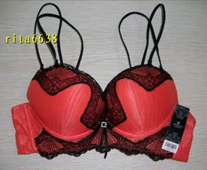 专柜正品 伊丝艾拉8343 厚杯性感聚拢文胸双肩带小胸女士内衣