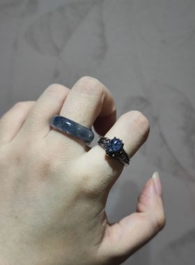 2025新品小众ins风彼得石轻奢个性开口调节戒指水晶饰品男女同款