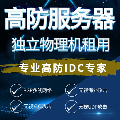 国内高防BGP服务器租用秒解托管