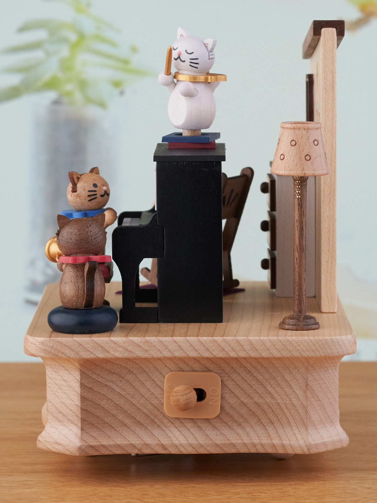 FOREST LIVE WOOD MUSIC BOX WOODEN MUSIC BOX CAT PIANO ORNAMENTS GIRLS GIRLS CHILDRENS BIRTHDAYS CHRISTMAS GIFTS