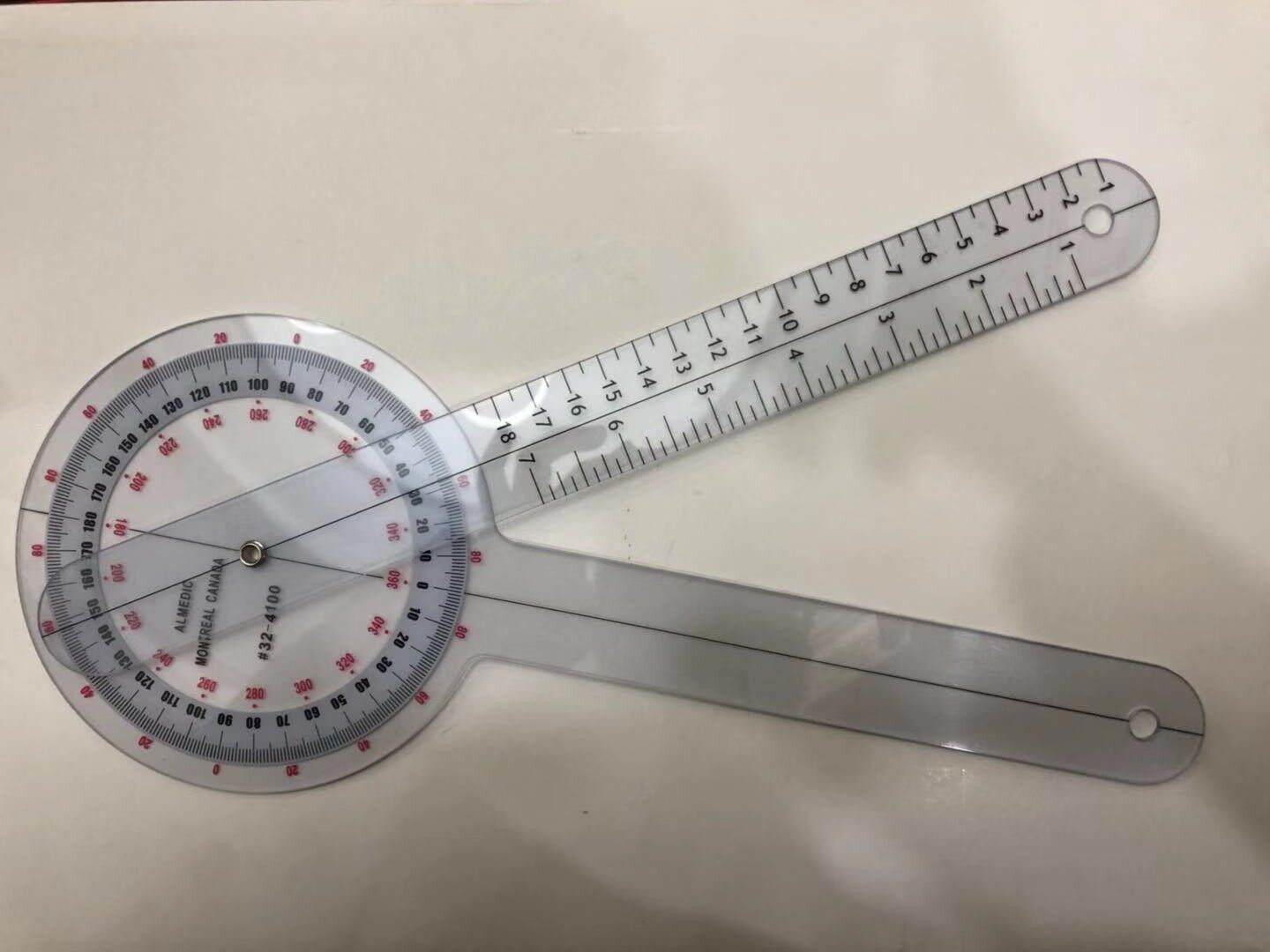 12寸角度尺医用测角尺 pvc异形尺子 折叠加厚尺子  转角尺 大尺寸