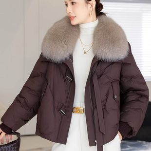 小个子大码 新款 宽松高档显瘦毛领棉服外套 2025冬季 羽绒棉服女短款