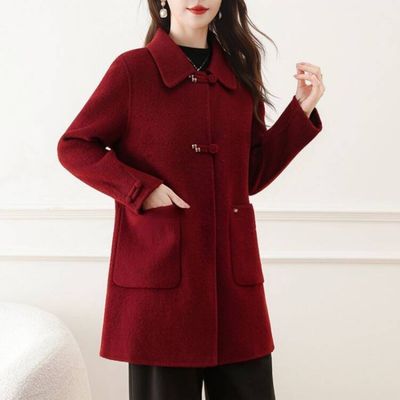 中年妈妈高端洋气毛呢外套