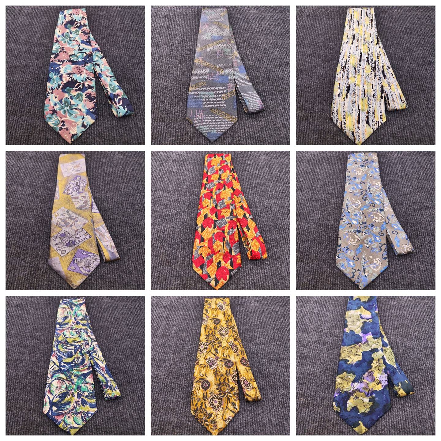 vintage古着花纹巴洛克领带