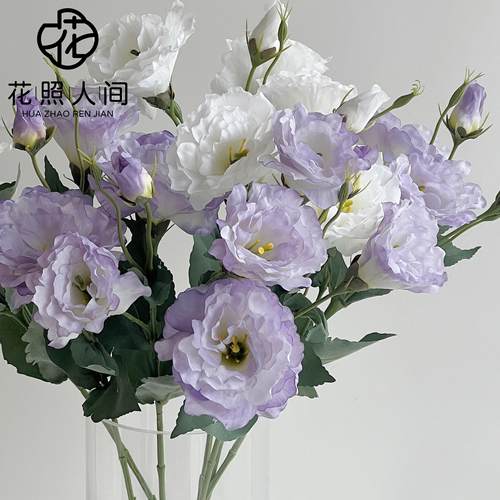 绢花风铃桔梗淡紫色仿真花