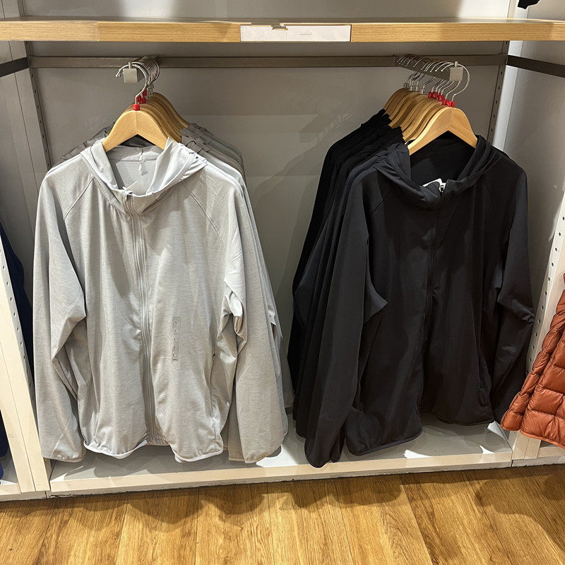 US 여름 UPF50+ 수분 흡수 및 자외선 차단 지퍼 후드 가디건 남성용 자외선 차단 재킷 456788