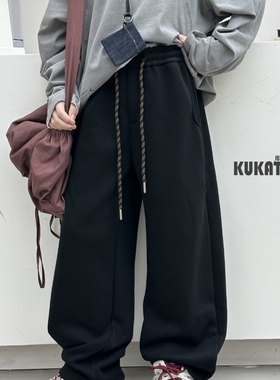 库卡图2025新款儿童裤子秋冬款男童休闲裤大童运动裤加绒长裤8703