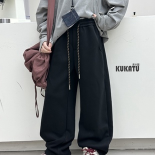 库卡图2025新款儿童裤子秋冬款男童休闲裤大童运动裤加绒长裤8703