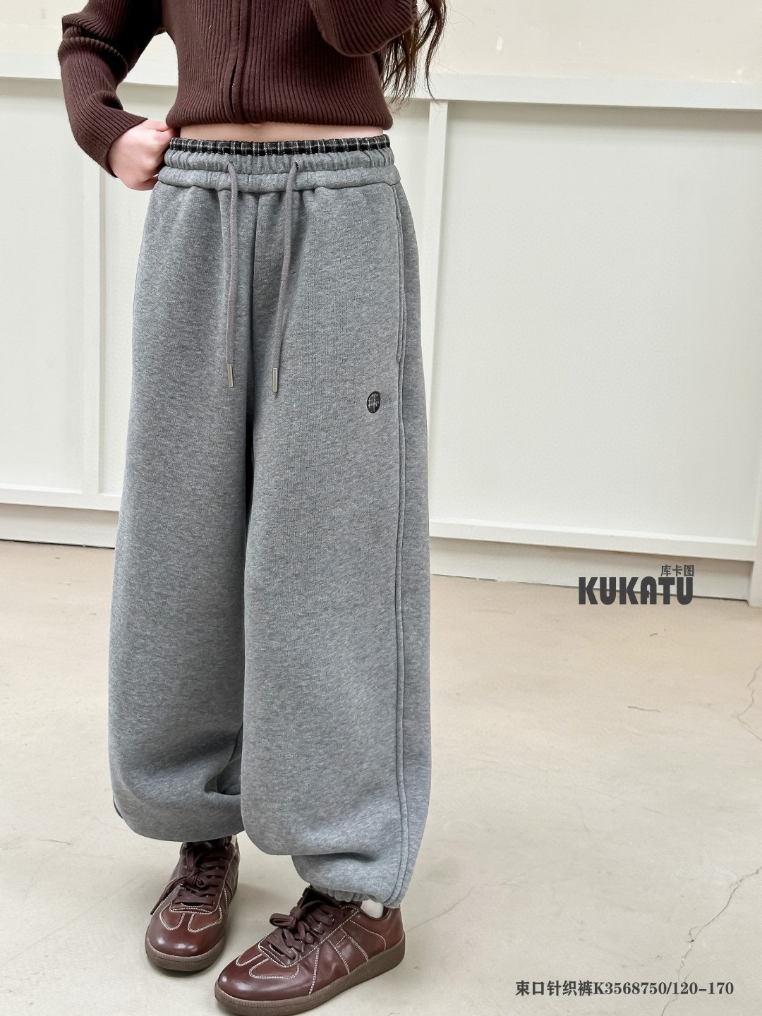 儿童加绒运动裤男童裤子一体绒