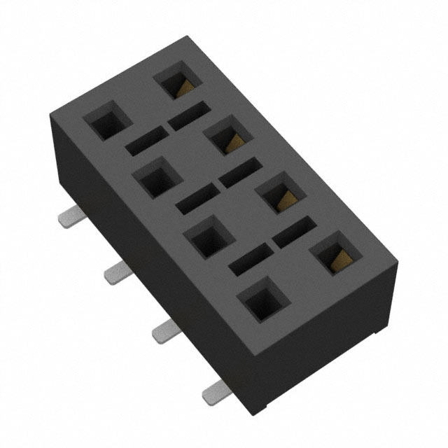 samtec申泰HLE-104-02-F-DV连接器2排8Pin2.54mm间距插座