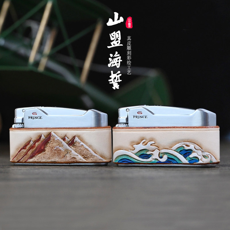 王子金属复古明火爱情打火机情侣