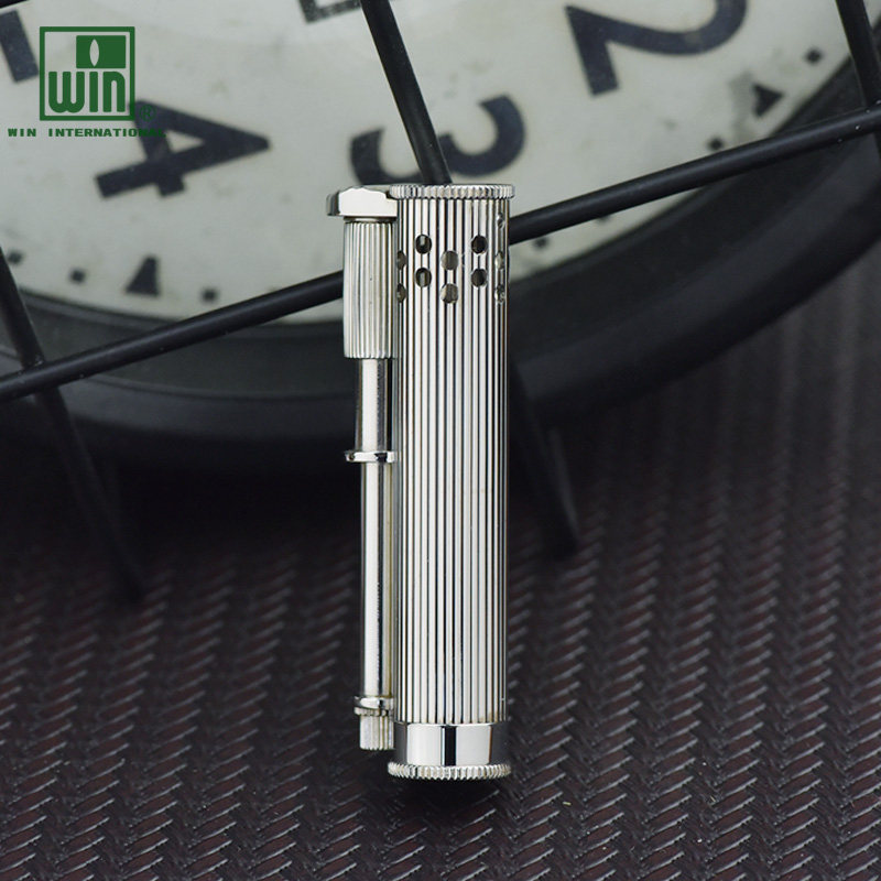 日本WIN进口打火机煤油黄铜密封好备用油仓户外级生活防水打火机