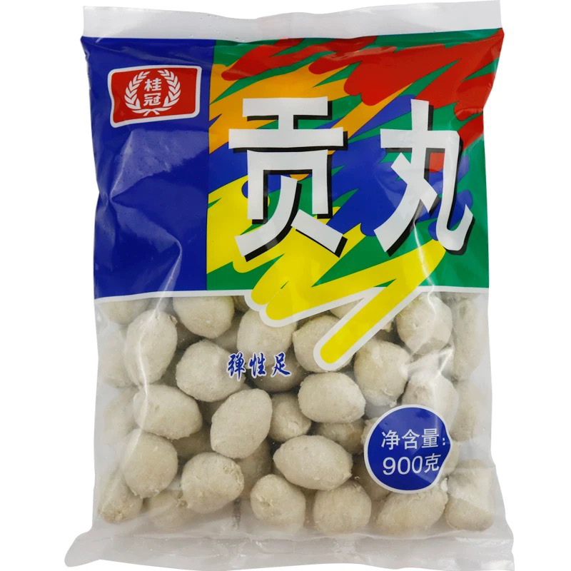 桂冠贡丸900g火锅豆捞台湾风味丸子猪肉麻辣烫关东煮冷冻半成品