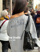 韩国直邮｜matin kim～长袖 T恤～胸65.5长68～