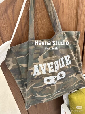 韩国直邮～lowclassic～迷彩单肩包～47*40～