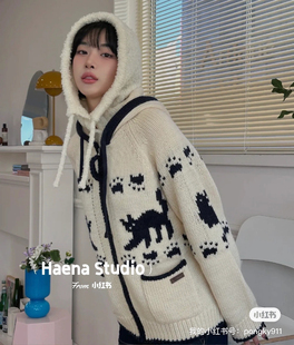 韩国直邮～fallett～猫咪毛衣外套～不退不换～