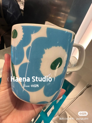 韩国直邮～蓝瓶子～blue bottle～marimekko限量款～水杯