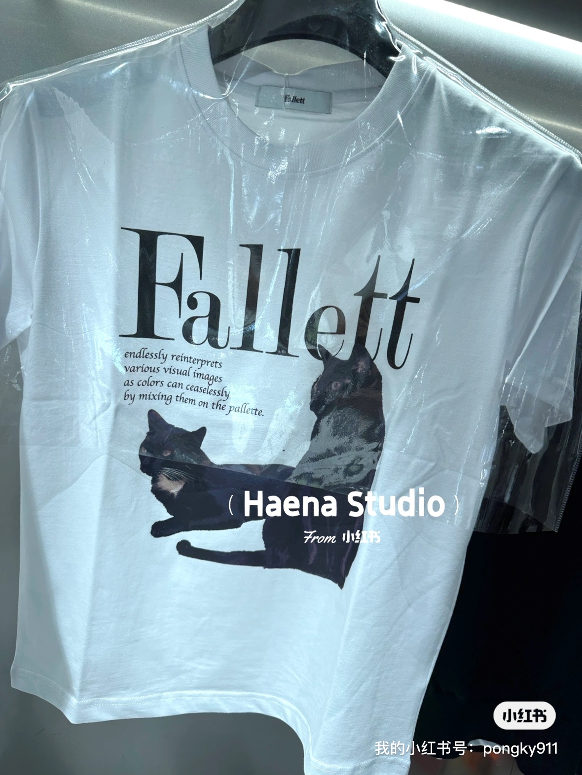 韩国直邮~fallett~经典款小猫半袖体恤~