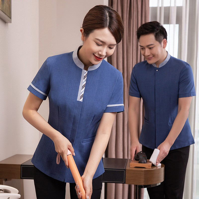保洁服短袖夏装女酒店宾馆客房楼层清洁员工装物业医院阿姨PA制服