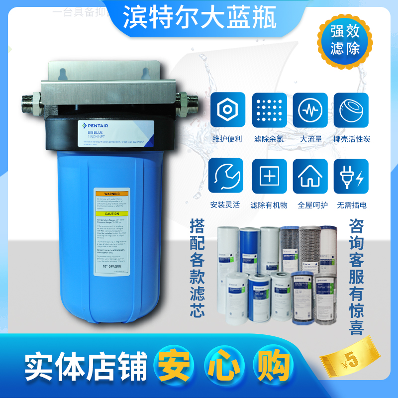 滨特尔大蓝瓶bigblue 家用pp复合活性炭rfc 前置中央净水器大流量