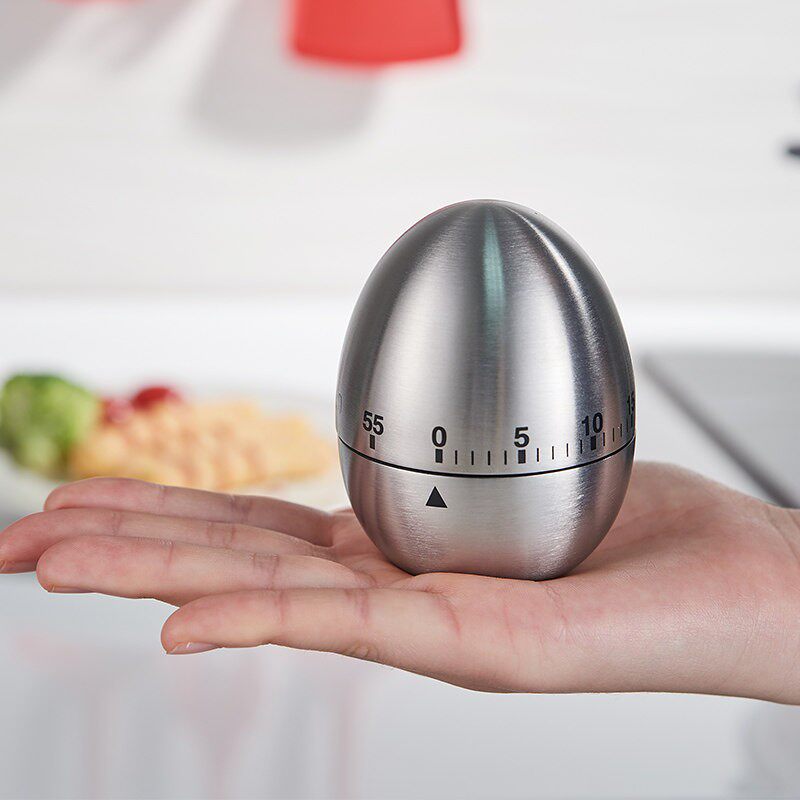 厨房计时器定时器提醒器不锈钢蛋形倒计时器机械闹钟厨房工具用品