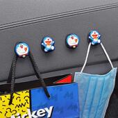 汽车前排挂钩车载座椅卡通可爱粘贴多功能收纳小挂钩车内用品大全