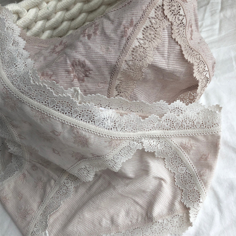 彩虹岛法式向日葵提花内裤女复古高开叉无痕低腰婴儿棉柔软透气,女士内衣/男士内衣/家居服,女三角裤,淘宝优惠券,粉丝福利购,淘宝优惠卷