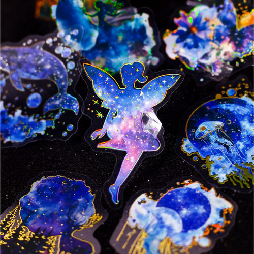 梦幻星空童话精灵月亮唯美贴纸