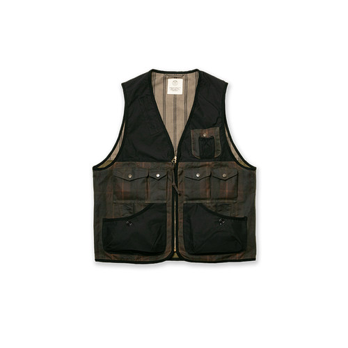 TACITURNLI HEAD HUNTING VEST 油蜡布防水海德拼接马甲