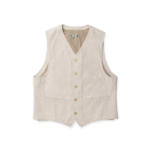 TACITURNLI WHITE FR VEST 白丹宁法式马甲