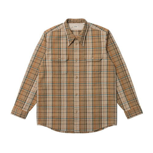 TACITURNLI CHECK PENNEY WORK SHIRT 重磅卡其格纹潘尼工作衬衣
