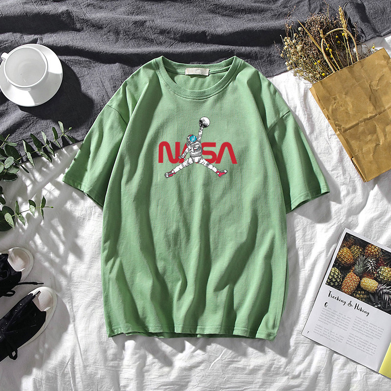 短袖t恤男宽松日系ins时尚百搭港风潮牌夏季宇航员潮流半袖男，男装T恤，星座414A-2（原B215-2）