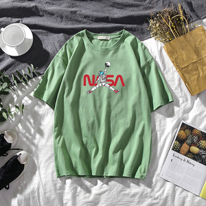 短袖t恤男宽松日系ins时尚百搭港风潮牌夏季宇航员潮流半袖男,男装T恤,星座414A-2（原B215-2）
