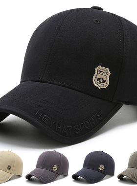 男士帽子春秋简约棒球帽男时尚休闲鸭舌帽户外运动遮阳防晒帽百搭