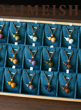 复古时尚简约百搭彩色滴油珐琅葫芦毛衣链轻奢高级感长项链女