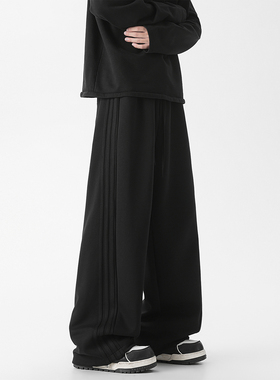 ZMGEEN美式加绒卫裤男款秋冬季潮牌宽松直筒裤子休闲百搭运动长裤