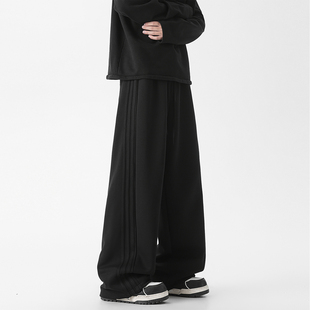 ZMGEEN美式加绒卫裤男款秋冬季潮牌宽松直筒裤子休闲百搭运动长裤
