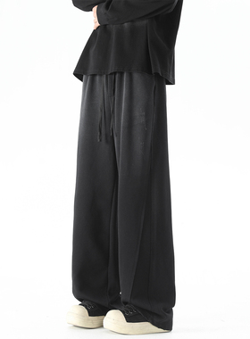 ZMGEEN潮牌卫裤男秋季美式水洗宽松直筒裤子运动休闲百搭阔腿长裤