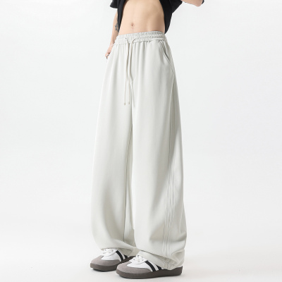 ZMOGEE秋冬季加绒卫裤男款美式宽松直筒裤子垂感百搭运动休闲长裤