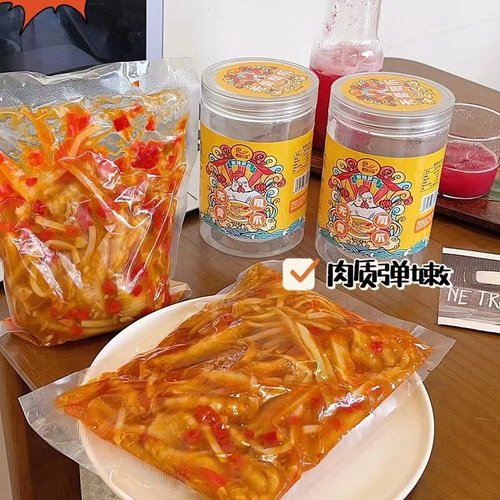 良品小滋酸辣笋丝无骨凤爪500g罐