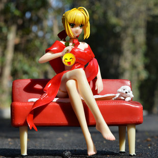 Fate 偶像皇帝 洋装 沙发 红礼服 尼禄手办红saber 手办