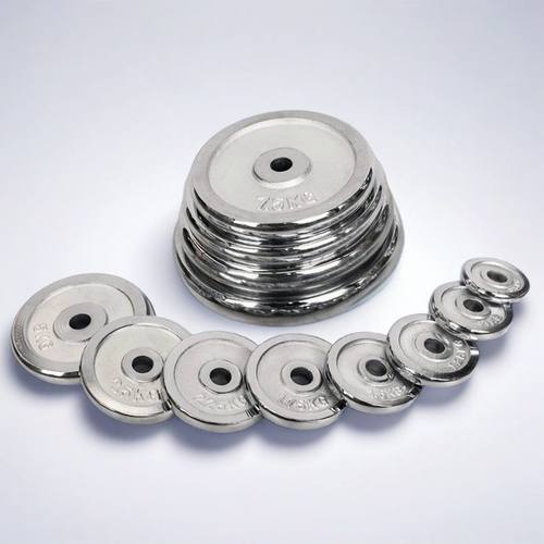 纯铁大重量电镀哑铃片10公斤5kg1.25/20小孔杠铃片钢铁饼男女健身