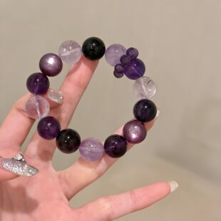【紫韵流光】天然紫水晶多宝手串女款轻奢设计感小众高级感手链