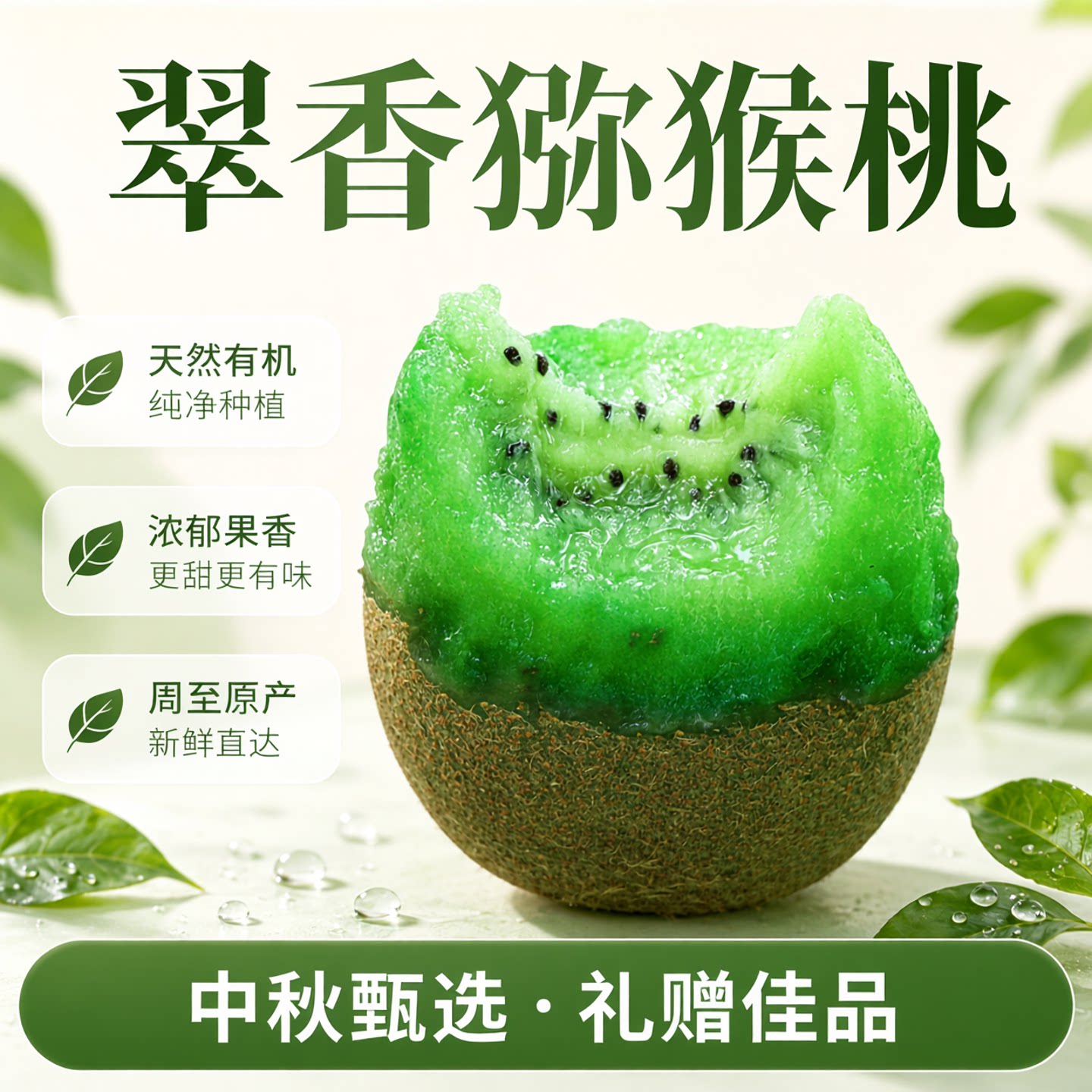 翠香猕猴桃周至弥猴桃中秋水果礼盒陕西绿心当季新鲜整箱奇异果