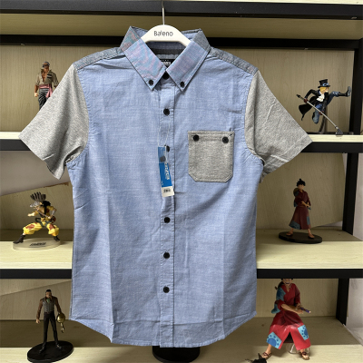 班尼路夏季新品IPZ 男青年潮流百搭纯棉贴袋短袖翻领衬衫38604009