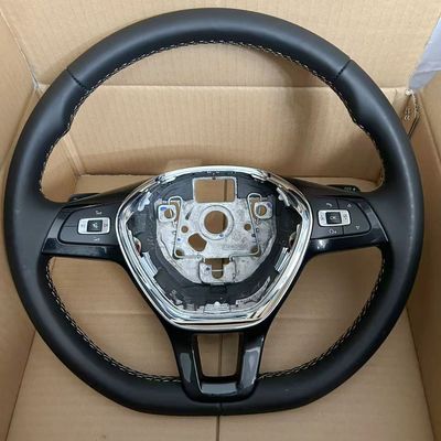 朗逸拨片多功能方向盘黑皮金线