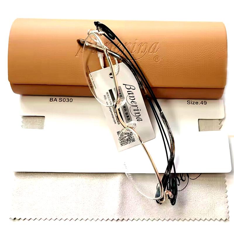 半框时尚女款眼镜架半框B钛女款