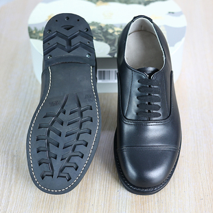 65式皮鞋老年人皮鞋战士三接头手工上线头层牛皮男鞋父亲真皮男鞋